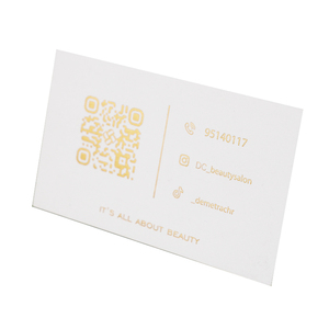 Carta di alta qualità 3D bianco lamina in oro goffrato carta grazie carta Logo rilievo biglietto da visita per le piccole imprese - Product Image 6