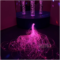 Kit d'éclairage LED à fibres optiques à changement de couleur pour jeu sensoriel, stimulation tactile, équipement d'éclairage sensoriel, queues de fibres optiques