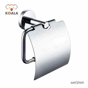 नया आगमन पीतल S304 क्रोम ब्लैकेंड गोल्डन सिंगल बाथरूम बाथ पेपर तौलिया धारक - Product Image 3