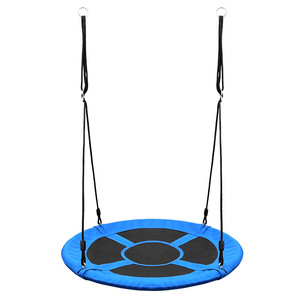 Columpio redondo para niños, tela Oxford 900D con banderas, equipo de juegos al aire libre para edades de 5 a 7 años, color azul unisex - Product Image 4