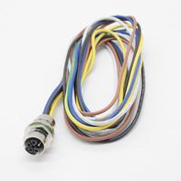 Connecteur M8 à 4 broches étanche pour câblage, transmission de signal, fixation arrière, connecteur mâle à montage sur panneau