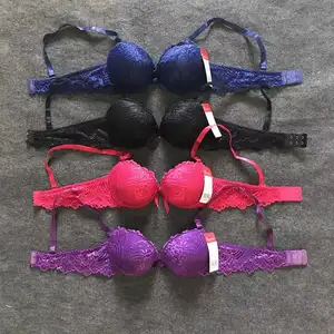 Renda Push Up Bra Berkawat 32-38AB Wanita Pakaian Stocklot untuk Vietnam Kamboja Laos Pasar