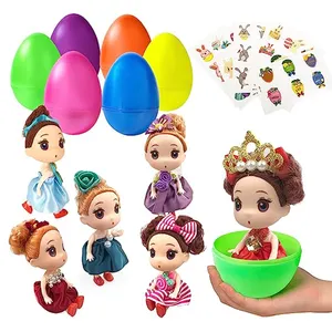 Custom plastic action figure toys collection model doll 3D princess cute miniature doll capsule surprise egg with toy inside