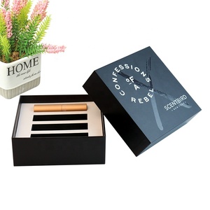 Oem de nuevo diseño de lujo San Valentín pequeño negro Base y tapa de la caja de <span class=keywords><strong>Perfume</strong></span> - Product Image 1