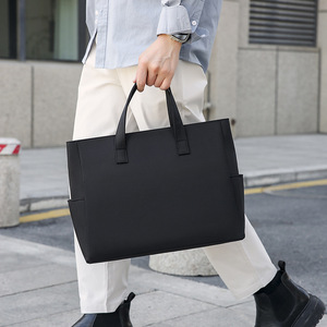 Maletín Oxford para Mujer, Bolso de Moda para Salir, Bolso de Mano Suave, Venta al por Mayor, Negro, con Logotipo Personalizado Impreso, Bolso para Portátil con Diseño de Nailon. - Product Image 5
