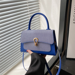 Bolso de Mano Pequeño Cuadrado para <span class=keywords><strong>Hombre</strong></span>, Textura de Piel, Diseño Color-Block, Verano 2025, Nuevo, de Lujo, <span class=keywords><strong>Bandolera</strong></span> - Product Image 2