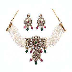 Gold Plated Pota Stone and <b>Beads</b> Necklace <b>Set</b> 10574091 Fine Jewelry Collection - Product Image 2