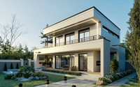 Villa moderne à structure en acier léger, maisons préfabriquées, maisons de luxe personnalisées, montage facile, maison préfabriquée en kit