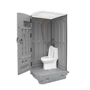 价格便宜的porta便盆户外塑料便携式卫生间和淋浴房便携式可冲水马桶