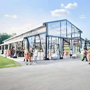 30x50 <span class=keywords><strong>40X70</strong></span> chapiteau à portée transparente tente de fête grand <span class=keywords><strong>cadre</strong></span> noir tente transparente tente de mariage de luxe en plein air pour 500 personnes - Product Image 1