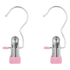 Pant Skirt Hanger Stainless Steel With <b>Clip</b> Rectangle <b>Hook</b> Type Clothing Organizer Laundry Room Space Saving - Product Image 5