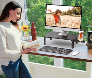 Telefon tutucu ile monitör standı Premium Metal monitör yükselticiler - Product Image 6