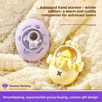 Nouveau mini chauffe-mains portable rechargeable par USB avec lumière ambiante, design de dessin animé, cadeau personnalisable, modèle 098