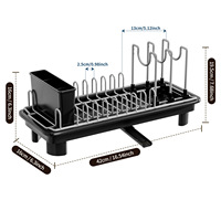 Égouttoir à vaisselle en métal moderne et simple, multifonctionnel, pour évier, support de rangement pour bols et baguettes