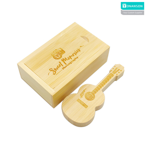 Unidades <span class=keywords><strong>Flash</strong></span> USB de guitarra de madera 32GB 64GB 128GB Pen Drive de logotipo personalizado 64GB Caja de memoria USB de madera Regalos 8GB 16GB - Product Image 4