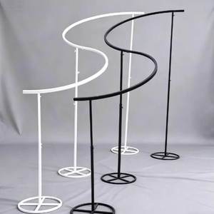 Modern Irregular S-Shape Wave Curtain Stand Large Iron <b>Arch</b> Frame for Luxury Wedding Event Party Background <b>Decoration</b> - Product Image 1