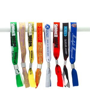 Personalized High Quality Wrist Bands Customised Woven Polyester Bracelets Fabric Wrist Bands