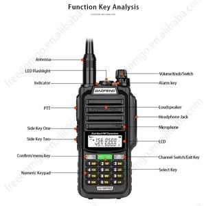Talkie-walkie portable étanche IPX6 UV98 Pro 10W VHF/UHF pour émetteur-récepteur, double affichage, double bande, 128 canaux - Product Image 3