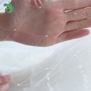 चीन फैक्टरी 0.7 मिमी मोटाई सुतली 6 सेमी वर्ग सफेद सुपर मजबूत नायलॉन मोनोफिलामेंट मछली पकड़ने का जाल डबल नॉट के साथ - Product Image 5