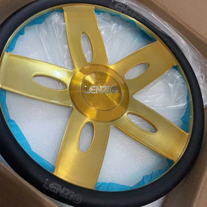 Volante forjado de 15 pulgadas con acabado personalizado en oro cepillado/oro cromado/plateado cepillado para autos clásicos - Product Image 2