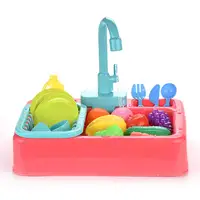 Новый продукт, игрушки для ролевых игр, электронная пластиковая кухонная раковина для проточной воды