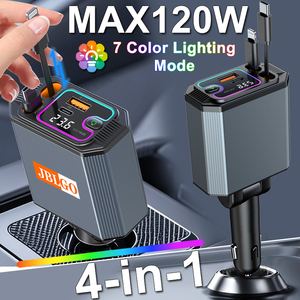 ที่ชาร์จในรถยนต์ JBLGO A28 แบบยืดหดได้เร็ว ที่ชาร์จในรถยนต์แบบ <span class=keywords><strong>USB</strong></span>-C ชาร์จเร็ว 120W สายชาร์จแบบยืดหดได้ <span class=keywords><strong>2</strong></span> เส้น และอะแดปเตอร์ชาร์จในรถยนต์แบบพอร์ต <span class=keywords><strong>USB</strong></span> - Product Image 6