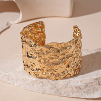 Bracelet géométrique électroplaqué à motif floral, élégant et haut de gamme, au design unique et tendance, pour femme
