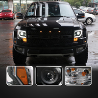 Feux avant LED F150 Lariat SVT pour Ford F-150 P415 2009-2014, montage C-Clamp, DRL Bi-LED, mise à niveau Plug-n-Play