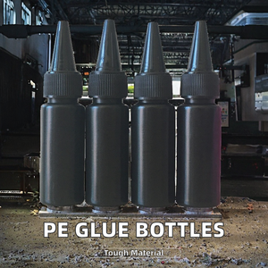 Botella de Plástico Cosmética de la Marca BAKA de 15 ml, 30 ml, 50 ml, con Tapa de Rosca, Material PE, Color Negro, Punta Larga y Puntiaguda - Product Image 2