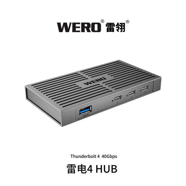 Thunderbolt 4 Hub 40Gbps 90W PD Charging 3x 40Gbps TB4 Ports USB-A 10Gbps 135W DC Powered Aluminum Passive Cooling for Laptops