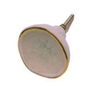 Ensemble de 3 poignées de porte en porcelaine de haute qualité, peintes à la main, blanches et noires, style zen asiatique, écologiques, autocollantes, pour usage intérieur