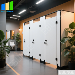 Cloisons de toilettes en HPL phénolique durables au design moderne, étanches, pour cabines de <span class=keywords><strong>douche</strong></span>, WC, cloisons de toilettes, hôpitaux - Product Image 2