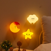 Lampe de nuit pour enfants réglable à montage mural pour intérieur Lampes LED rechargeables portables Matériau en silicone Mini tailles pour chambres à coucher
