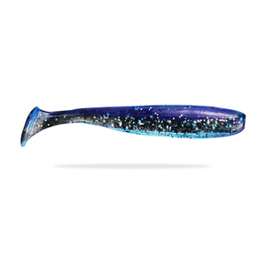 Afishlure esca in gomma esca soft fish 100mm 5.5g T tail silicone shad esche da pesca con paillettes - Product Image 4