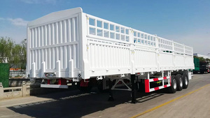 Semirremolques de Acero de 50 Toneladas, 3 Ejes, Remolque para Ganado, Transporte de Animales, Remolque de Carga Baja con Barandas - Product Image 5