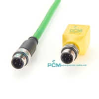 M12 4 Pin D Code vers RJ45 Femelle Connecteur Profinet Câble Adaptateur, Fieldbus Câble pour PROFIBUS, CANopen et DeviceNet Système