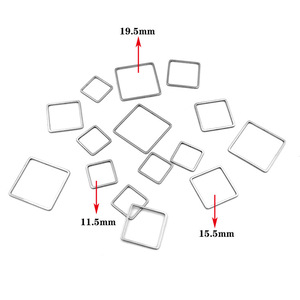 Stainless Steel Square Hollow <b>Frame</b> <b>Gold</b> Plated Jewelry DIY Accessories For Crafting Metal <b>Frames</b> - Product Image 4