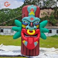 Columna Tiki Inflable Personalizada, Estatua Decorativa, Modelo de Tronco Inflable para Publicidad y Decoración