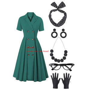 Ecoparty Women's a Line Rockabilly Swing <strong>Dress</strong> Flare <strong>Dress</strong> With Accessories Set <strong>1950s</strong> 60s Retro <strong>Plus</strong> <strong>Size</strong> Women <strong>Dresses</strong> - Product Image 4