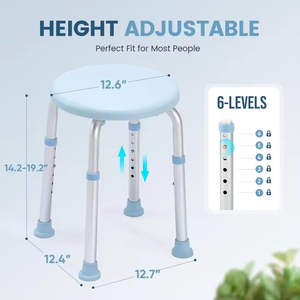 เก้าอี้อาบน้ำแบบหมุนได้360องศาม้านั่งอเนกประสงค์ปรับได้การสร้างต้นแบบการหล่อตายแบบกำหนดเอง CNC - Product Image 2
