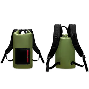 Outdoor Waterproof Rolled Dry Bag Pvc Custom Logo Floating Bag Camping Hiking Travel Swimming Backpack Bag