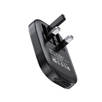 Productos de Venta Caliente 2026: Adaptadores de Viaje Ultra Delgados y Rápidos, Cargador de Pared Plano Plegable de 20W con Enchufe UK, Doble Puerto Tipo C y USB-A