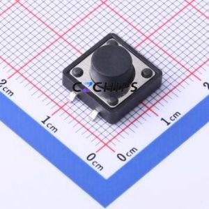 GT-TC149B-H065-L1 Tactile Switch SMD-4P,12x12mm Switch Single Pole Single Throw Round Button 1.6N Vertical Mount - Product Image 1