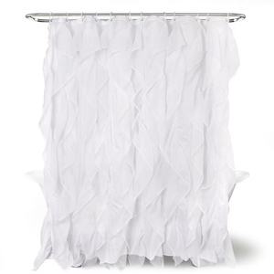 <span class=keywords><strong>Tenda</strong></span> da Doccia Vintage Stile Fattoria con Stampa Floreale <span class=keywords><strong>Lilla</strong></span>, Materiale in Lino e Poliestere con Stampa Digitale a Righe e Ganci Inclusi - Product Image 2