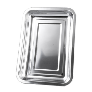 Plateaux de service en acier inoxydable pour barbecue, thé, riz vapeur, saucisses, viande grillée, ustensiles métalliques de restaurant - Product Image 5