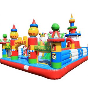 Château gonflable à bas prix, grand, en PVC, pour l'intérieur, avec toboggan, parc aquatique, aire de jeux, piscine - Product Image 1