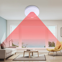 Détecteur de mouvement PIR à montage au plafond, 360 degrés, 433MHZ EV1527, capteur infrarouge sans fil, certification CE, détecteur d'alarme à faible consommation