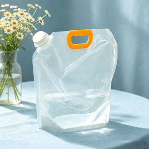 Eco Friendly BPA Free Foldable Water Container All Colors for <b>Camping</b> Emergency Survival Kit - Product Image 1