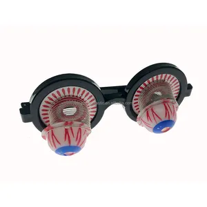 Hot Selling Trendy Plastic Jumping Eyeballs EN71 BSCI Gag Gift Toys Hobbies Nerd Glasses With Horrible Jumping Eyeballs