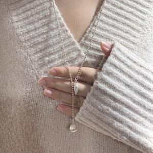 สร้อยคอพู่ประดับลูกปัดเงินแท้ S925 หลายชั้น ดีไซน์เฉพาะตัว ประกายระยิบระยับ - Product Image 3